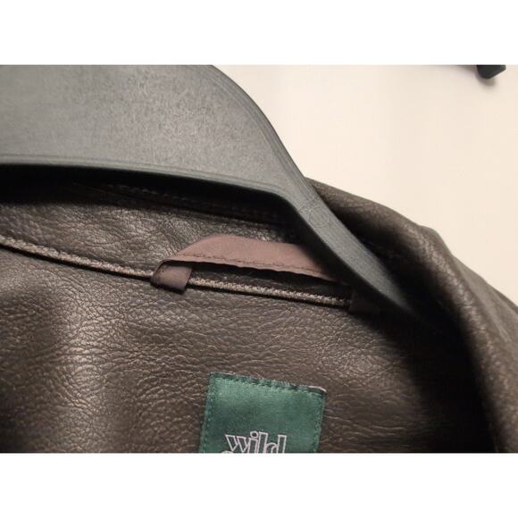 Women's Weathered Aged Faux Leather Oversized Bomber Jacket - Wild Fable XL Nwt - Picture 6 of 10